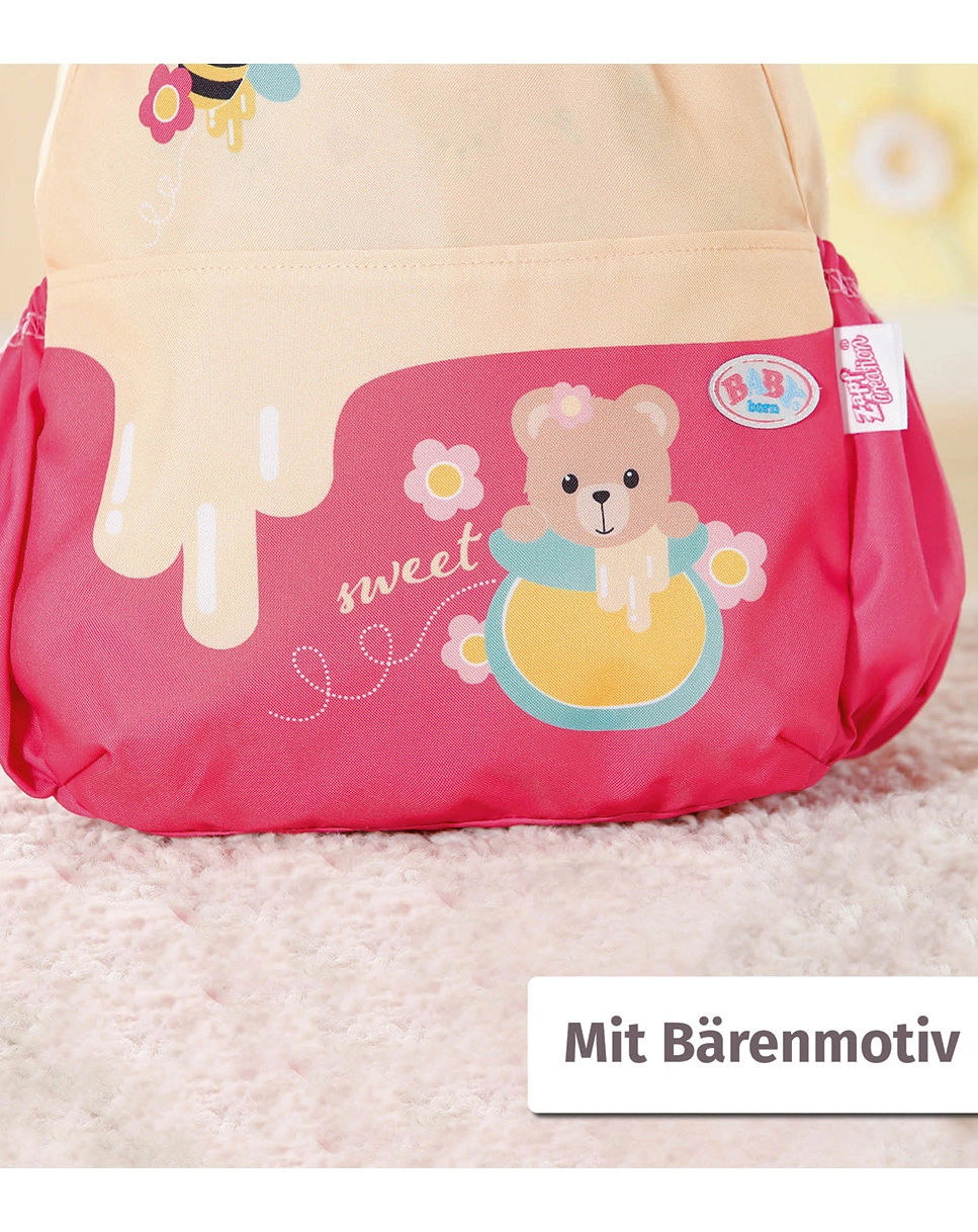 BABY born® Rucksack BÄR (25x28x1,5) in rosa