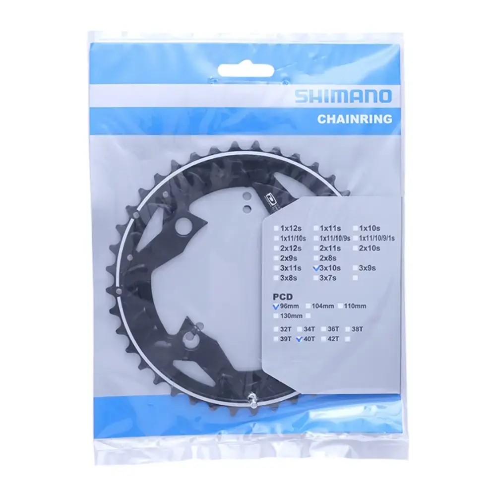 Shimano Deore FC-M622/M612 Triple Kettingblad Zwart 10 Speed