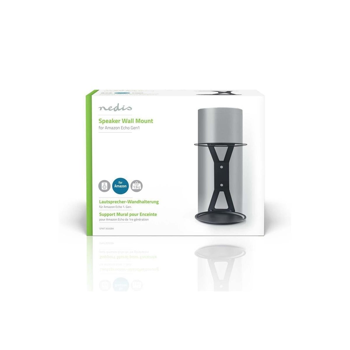 Nedis Speaker Mount | Kompatibel med: Amazon Echo Gen1 | Vegg | 1.5 kg | Fort | Stål | Sort
