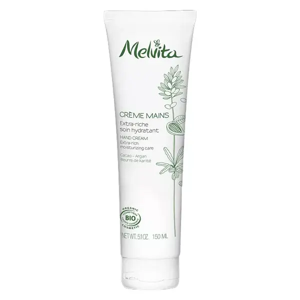 Creme para as mãos Melvita Les Essentiels Extra-Rico com Cacau Orgânico e Óleo de Argan 150ml