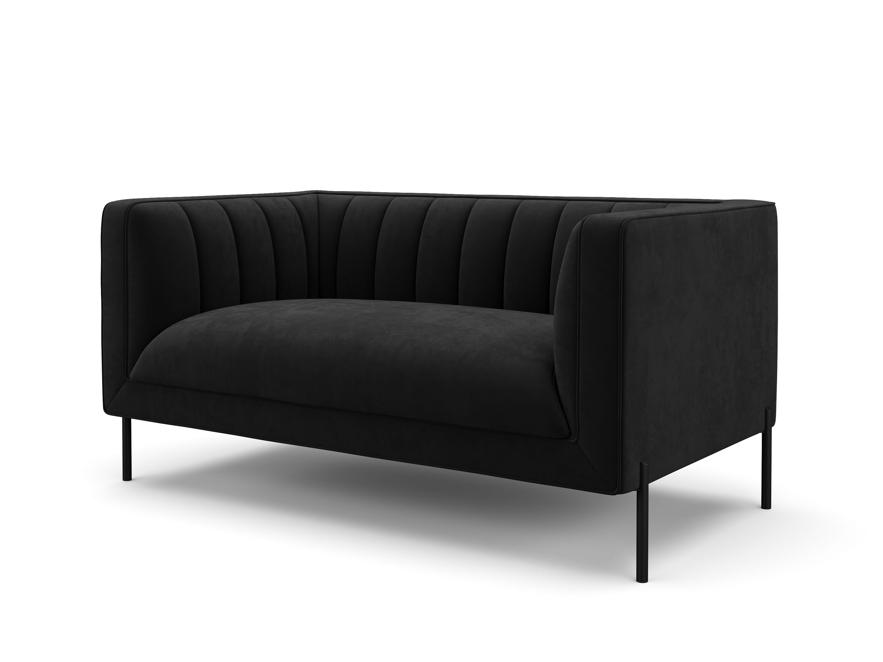 Sofa Set Samt ATTILA schwarz
