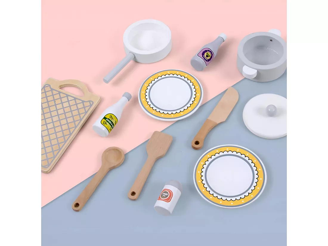Jeu de Cuisine pour Enfants Manul À partir de 3 ans Bois Multicolore 73,5x68x26,5