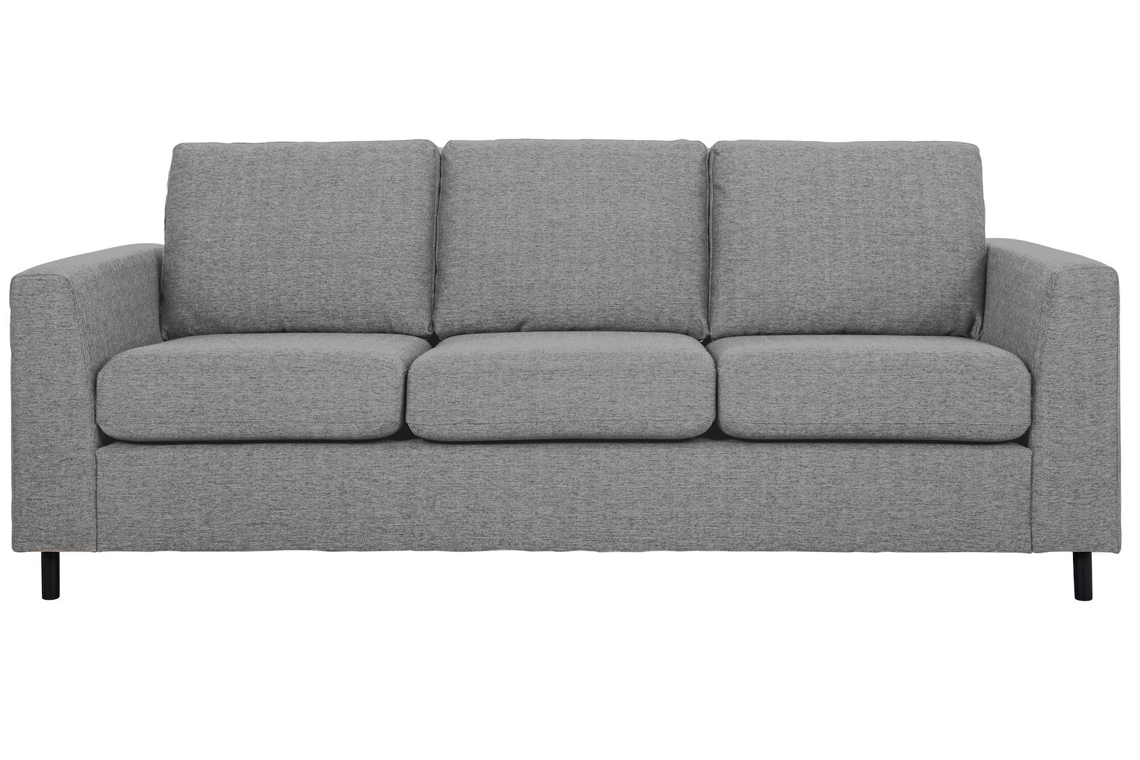 Oslo 3-seter Tekstil Neve 85 Steel Grey med sorte ben