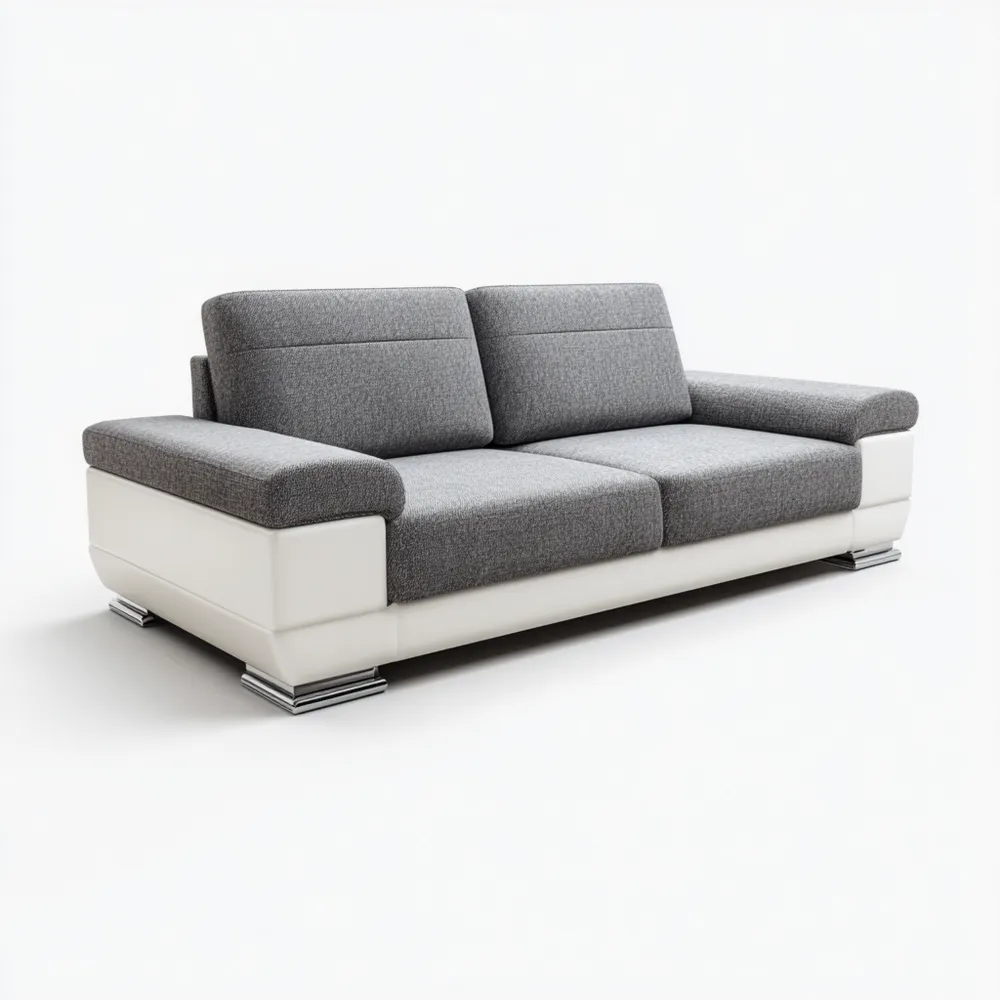 2-Sitzer-Sofa 200x90x85 cm - Grau/Weiß - Modernes Design