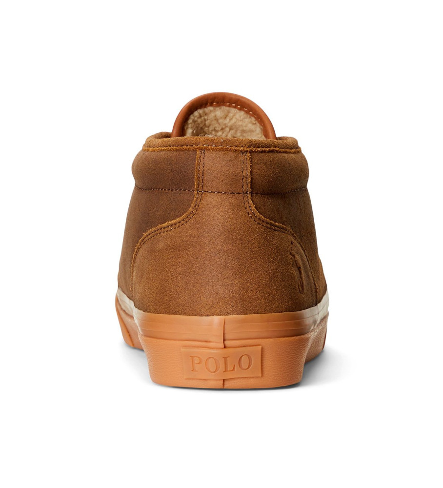 Tênis Ralph Lauren Keaton de couro marrom