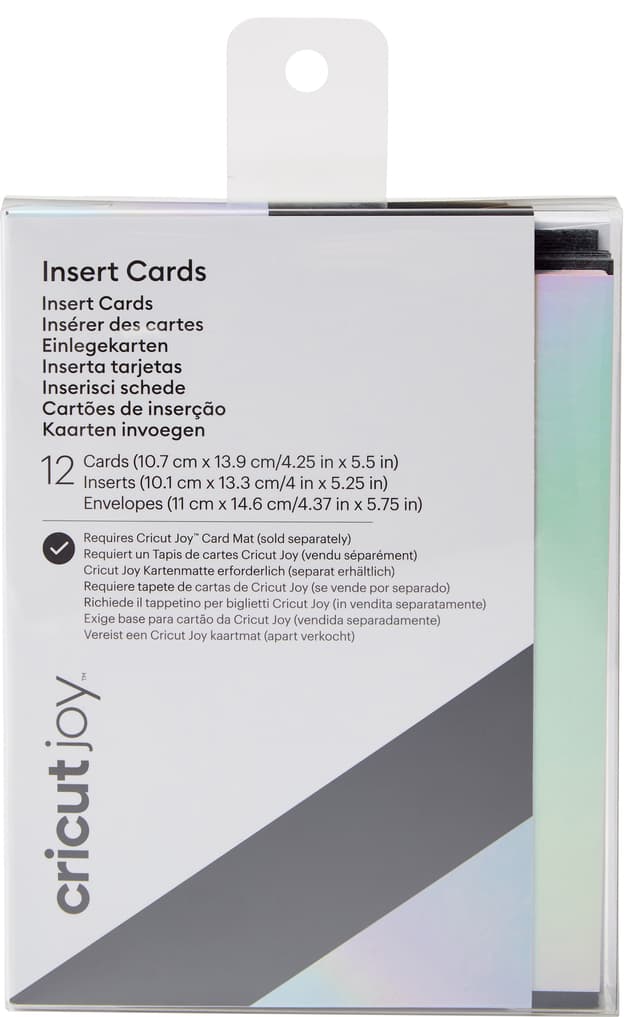 Cricut Joy A2 Black/Holo indstikskort (12-pak)