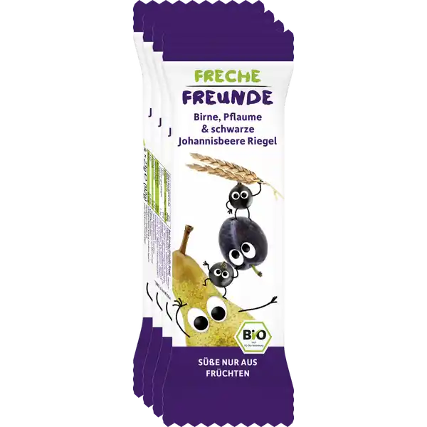 Bio Frecher Riegel Birne, Pflaume & schwarze Johannisbeere