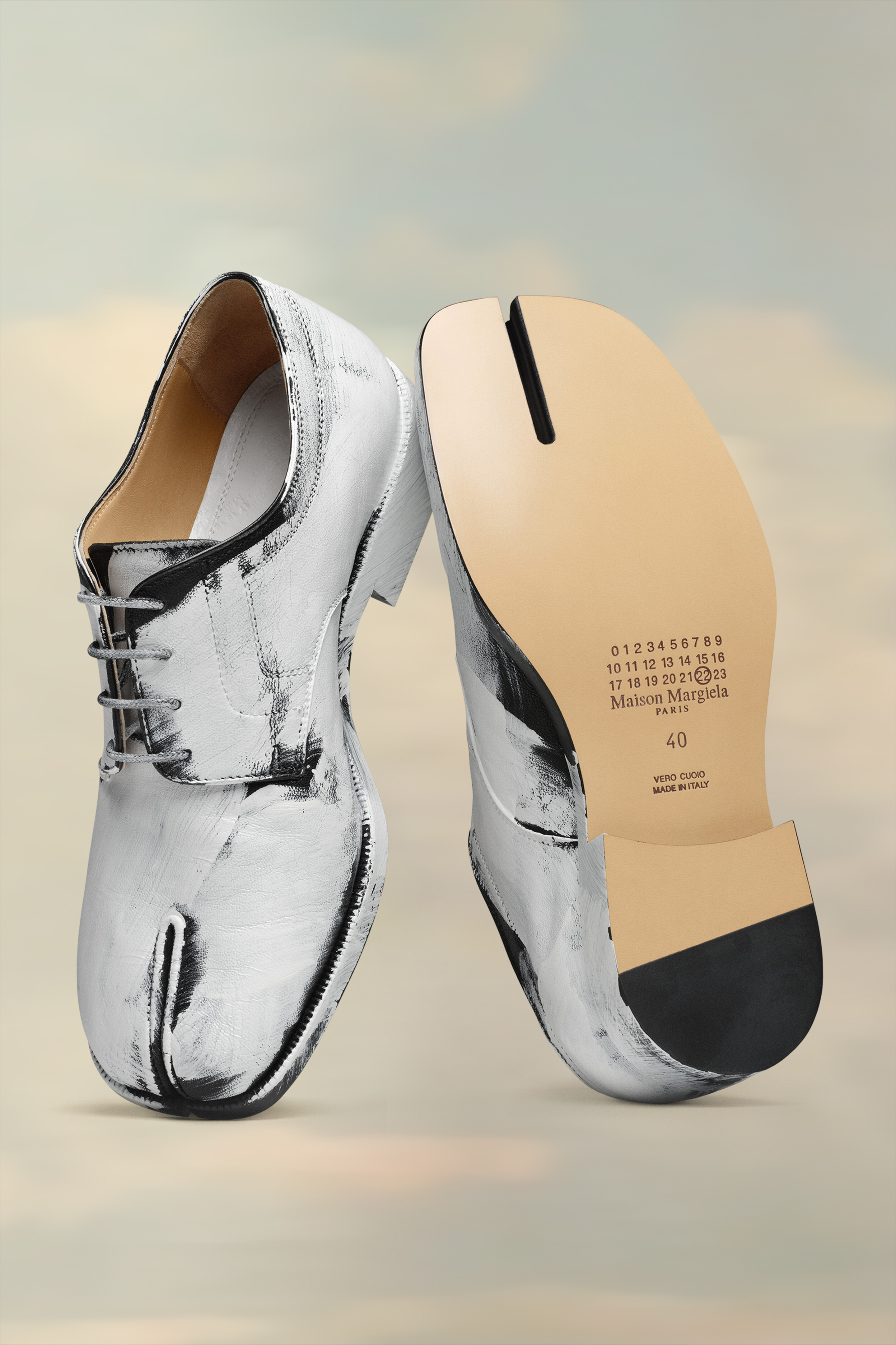 Tabi Bianchetto Brogues Noir