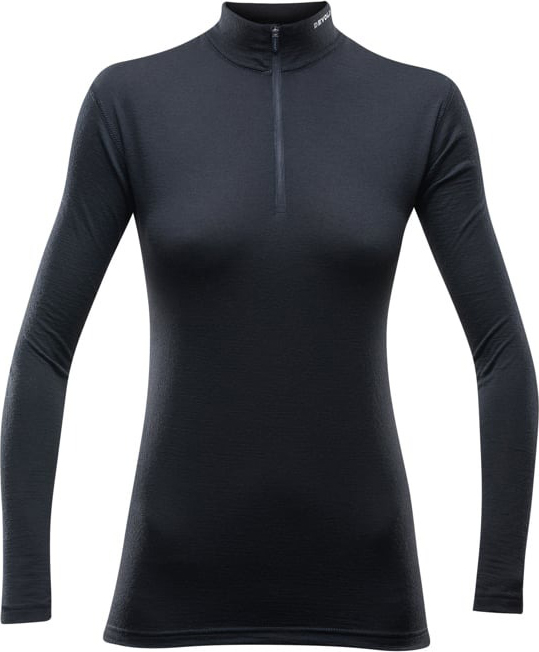 Breeze Merino 150 Zip Neck Dame Black