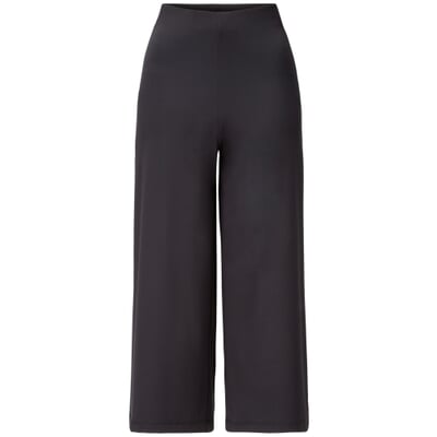 Yoga-3/4-Hose weites Bein, Schwarz