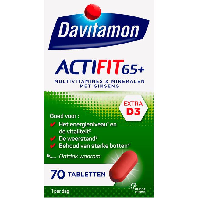 Davitamon Actifit 65+ Multivitamine 70 Stuks