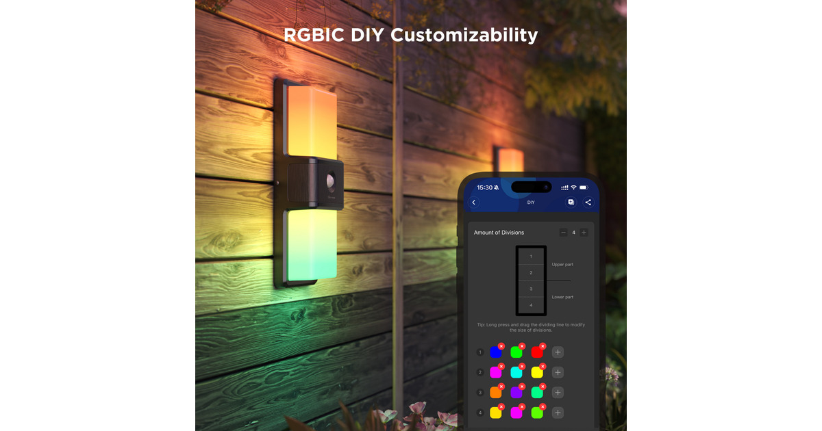 GoveeSmart Outdoor Wall light verlichting  (2700-6500K, Matter)