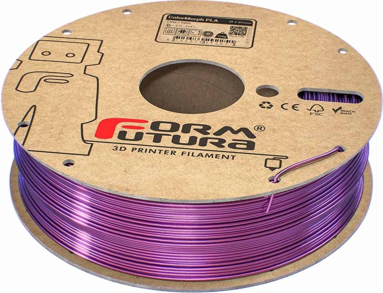 FormFutura  High Gloss PLA ColorMorph Pink & Purple, 1,75 mm / 750 g    PLA-Filament mit Farbverschiebungsästhetik