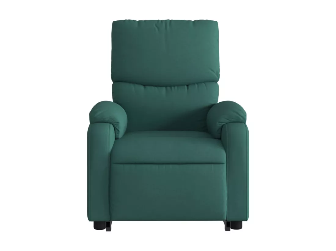 Fauteuil inclinable massant Vert foncé Tissu