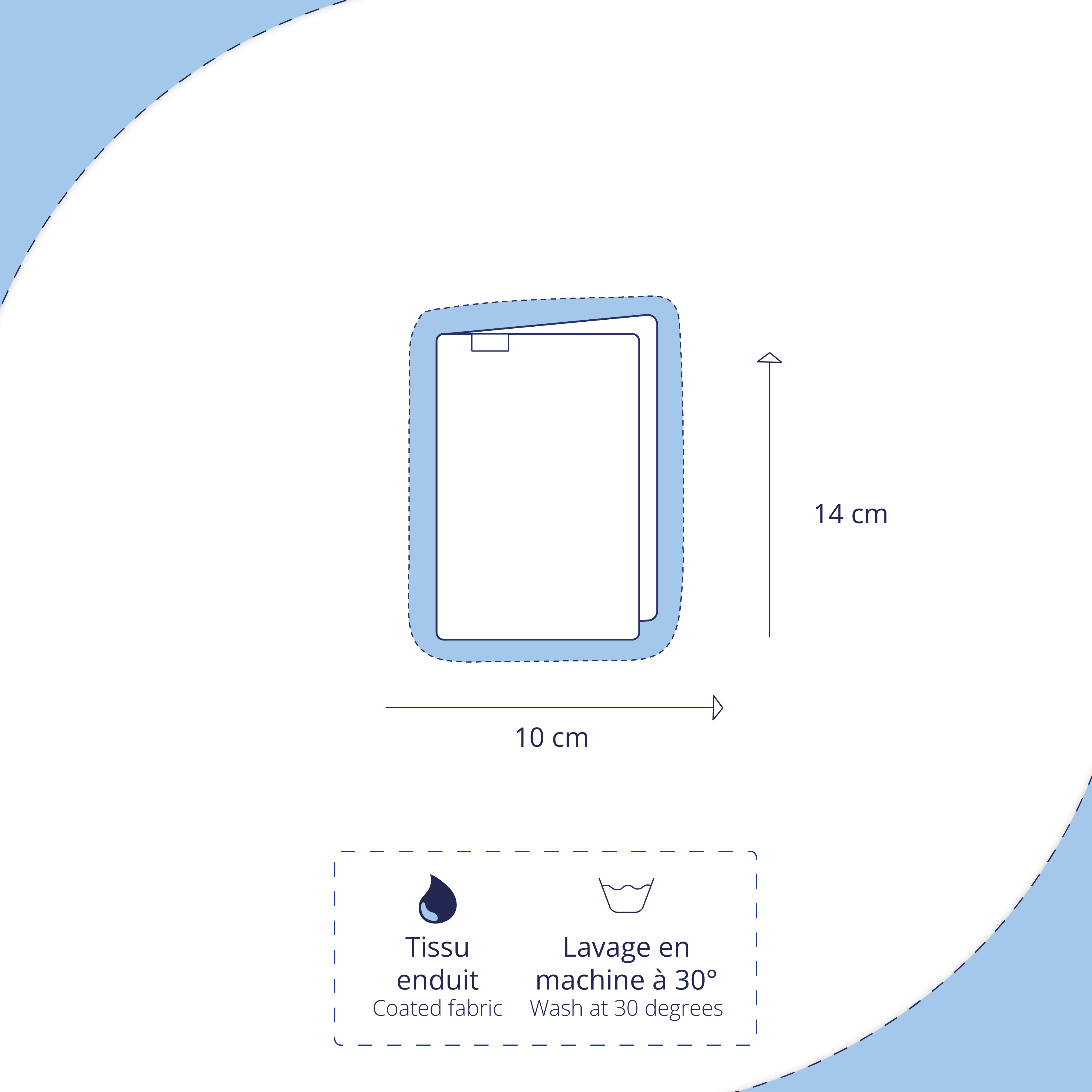Portefeuille Compact Passion Bleue