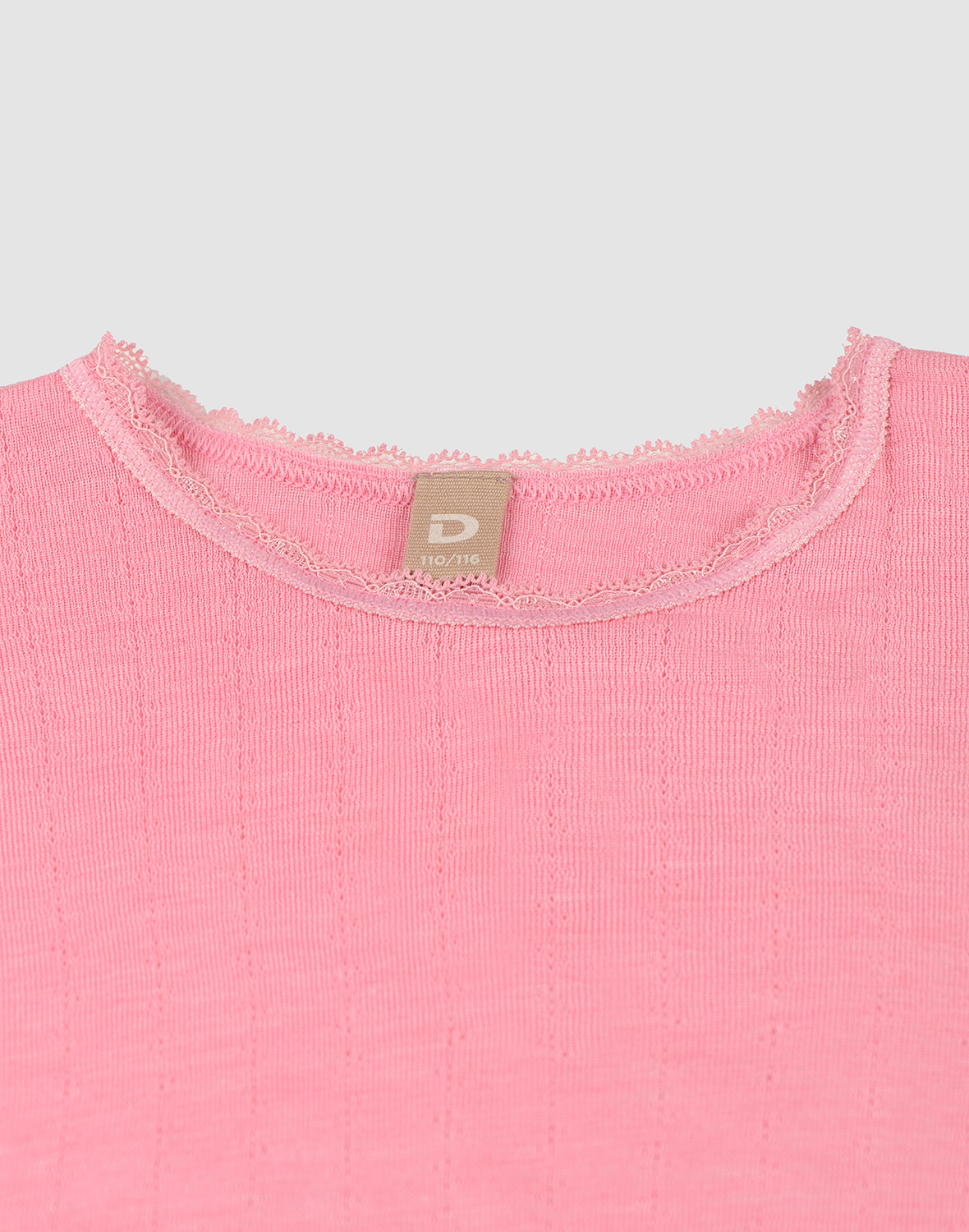 Pointelle T-shirtjurk van merinowol/zijde voor kinderen