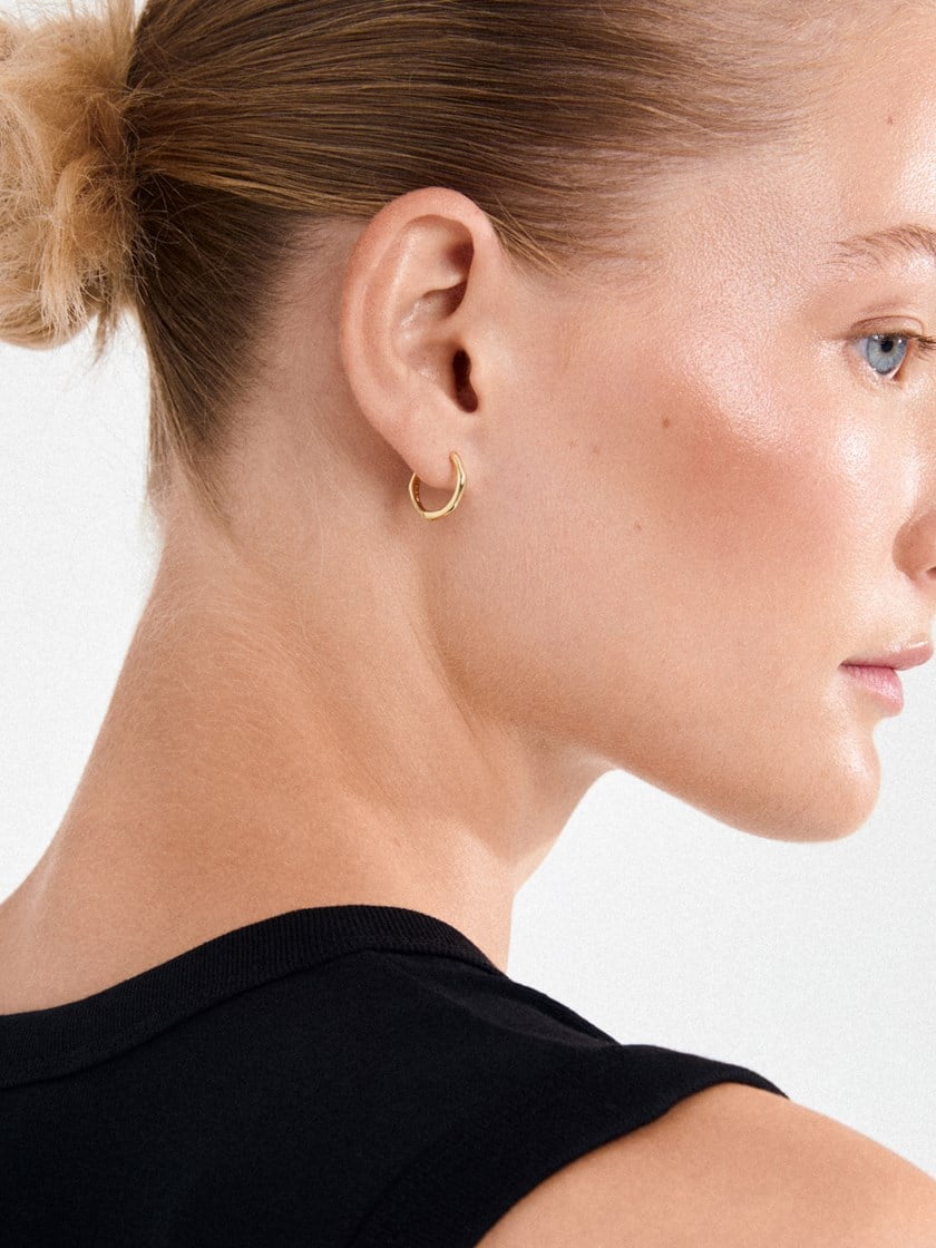 Nova Hoop Earrings Old Gold