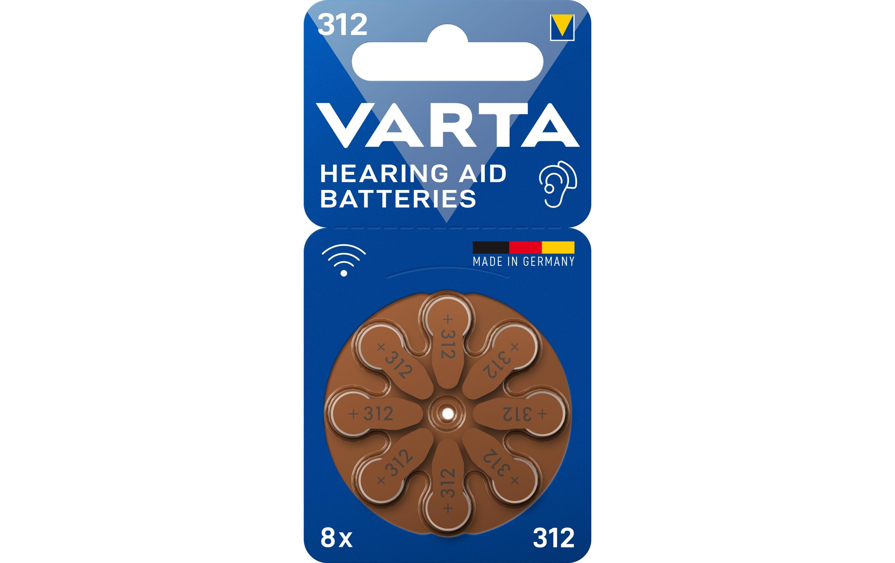 Hörgerätebatterie 312 , 8 StückHörgerätebatterien