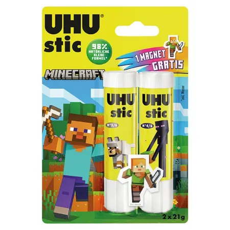 UHU Klebestifte UHU Stic 2x21g Design: Minecraft + 1 Minecraft Magnet gratis