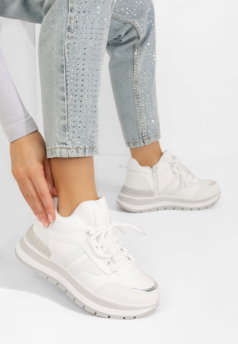Baskets pour femme blancs Mindi