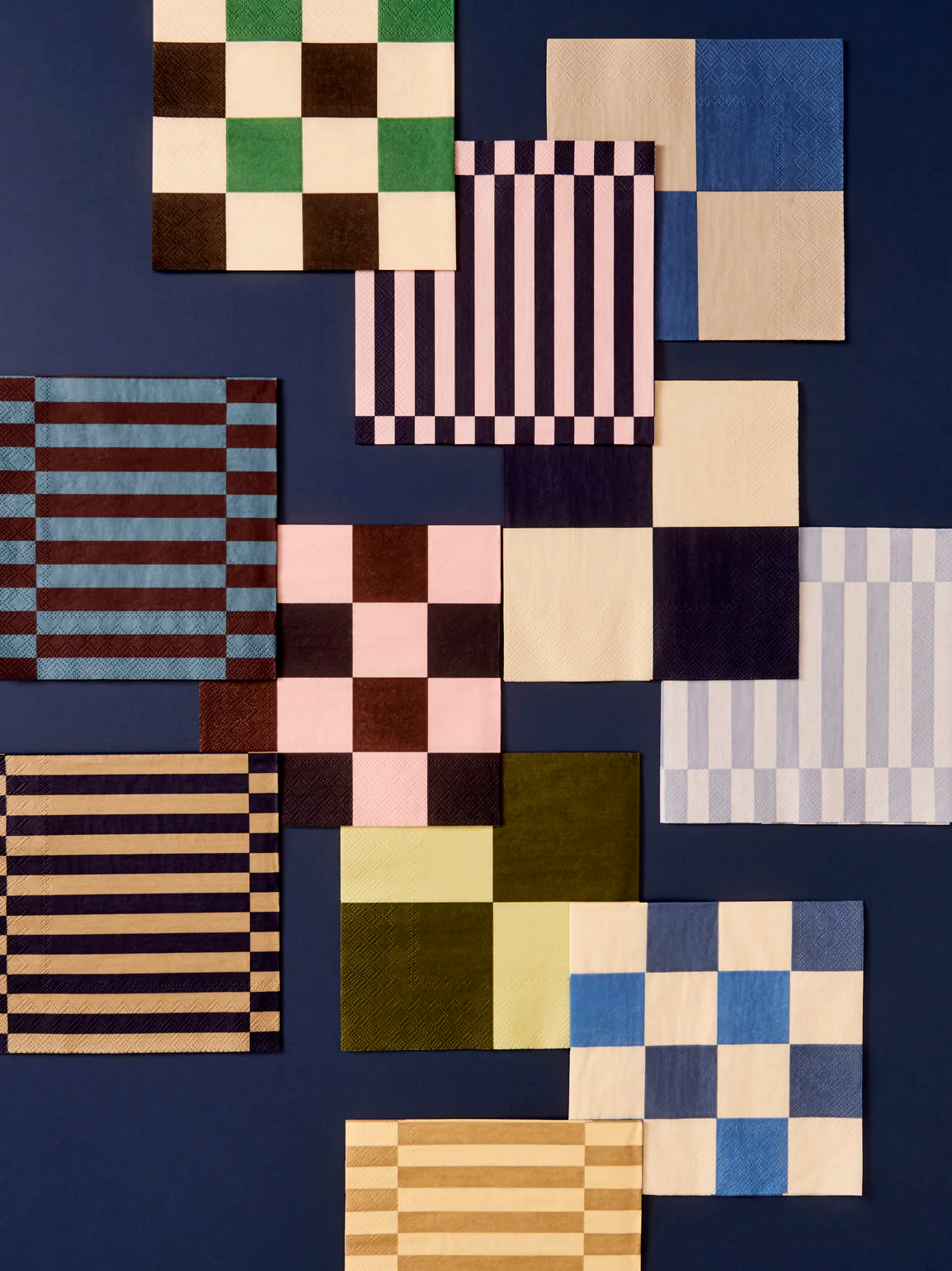 HAY  Pattern servietter, lyserød/mørkeblå - 40x40 cm.