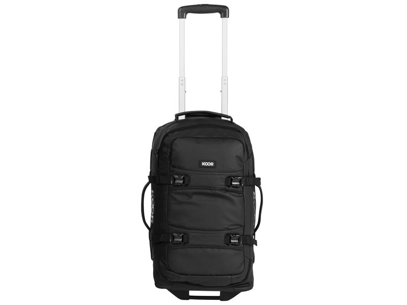 KOOR Reisekoffer Jiibs 50 L, Schwarz Reisetasche mit Rollen