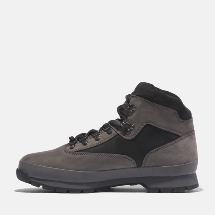 Bota de couro Euro Hiker masculina na cor cinza