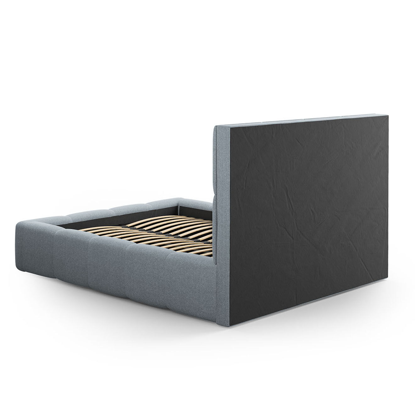Maison Héritage Lit avec coffre de rangement Isa bleu clair - 230x205x125 cm