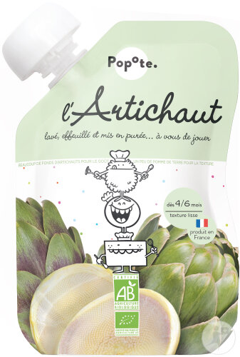 Popote Gourde L’Artichaut Dès 4/6 Mois Bio 120g