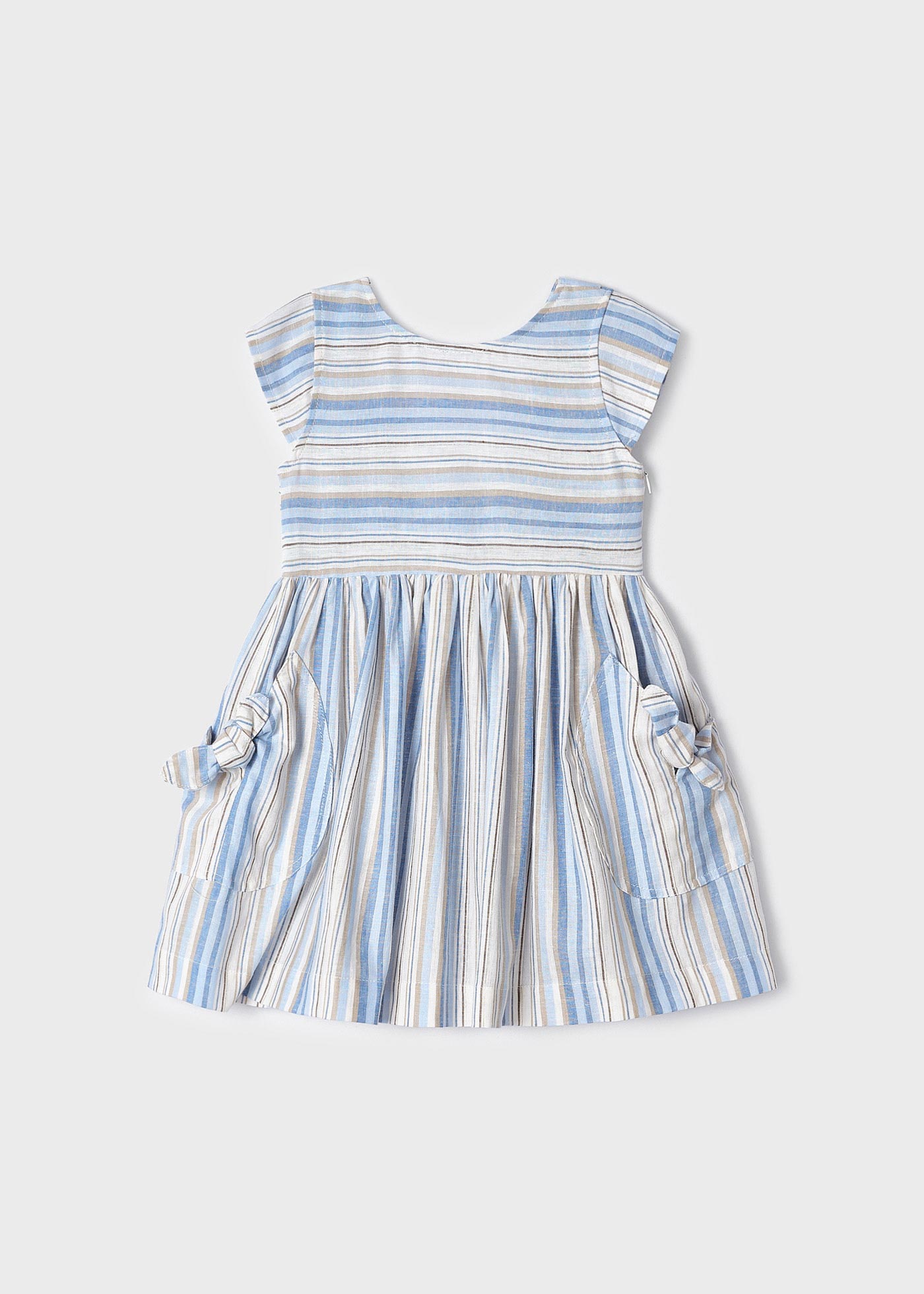 Vestido de linho estampado para meninas