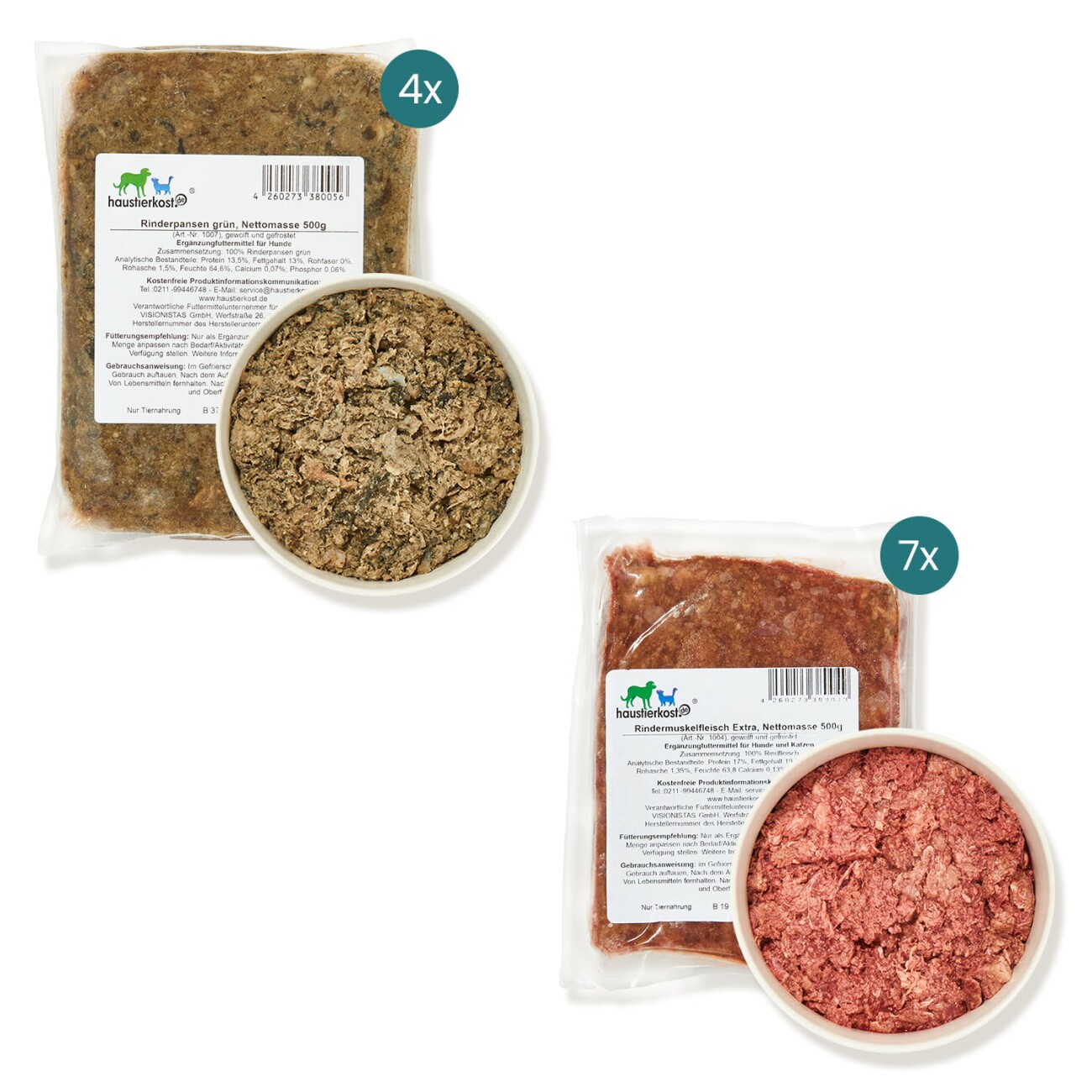 haustierkost.de Hund Senior Frostfutter Menü 15 kg