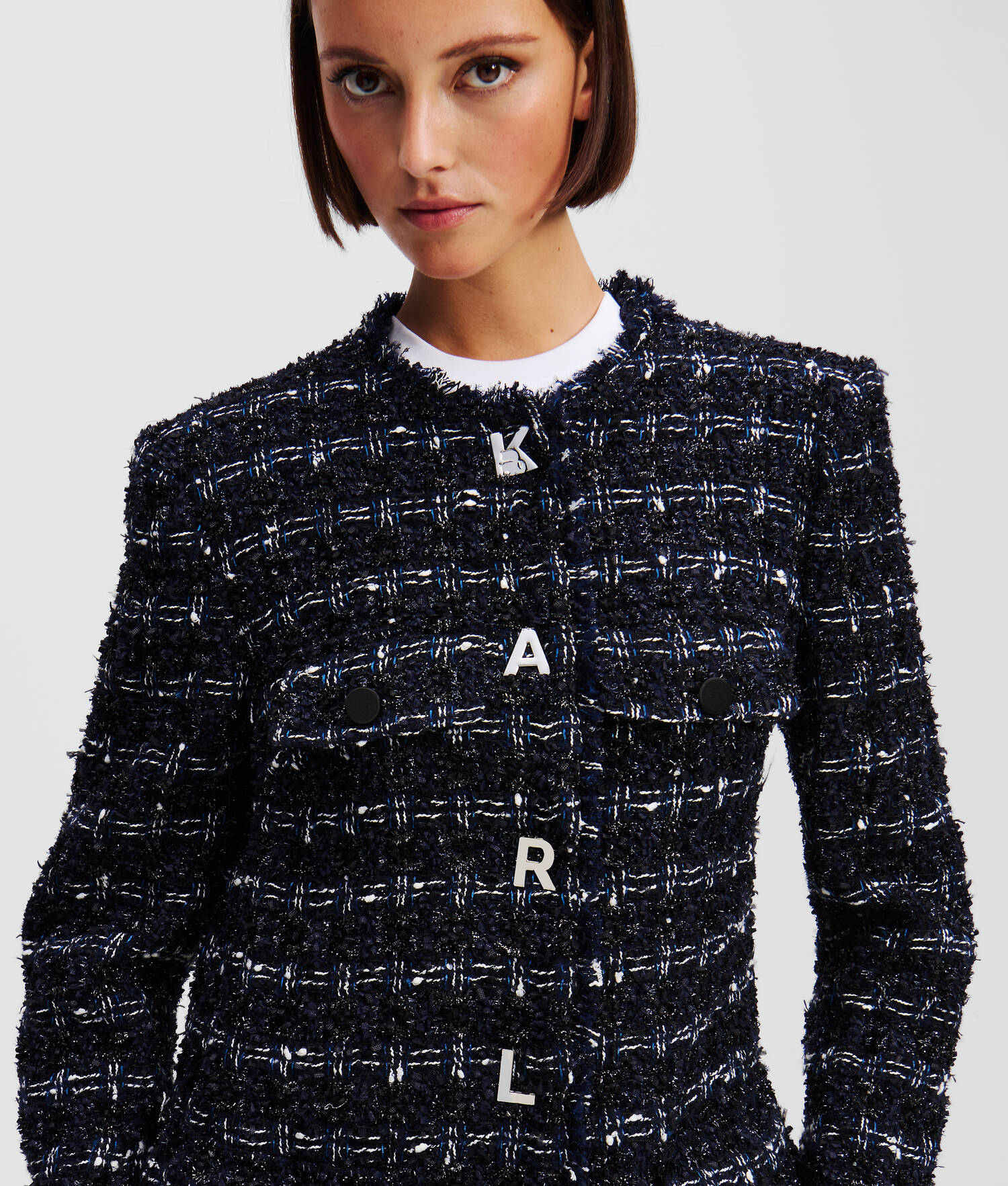 MANTEAU LONG EN BOUCLÉ - Boucle marine foncée