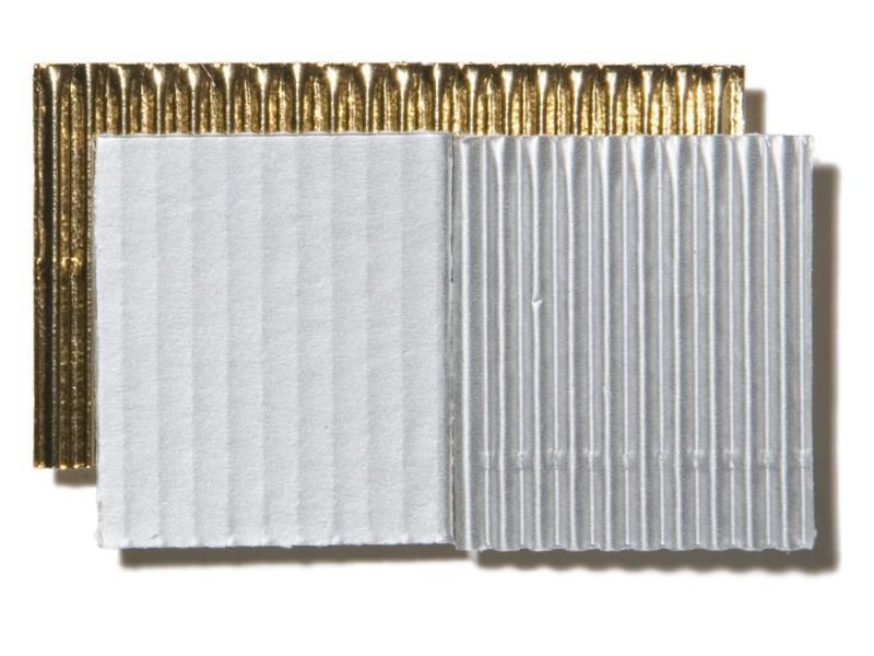 Mikrowellpappe einseitig, Bogen, metallic
