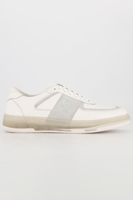 Leder-Sneaker, sportive Lochung, Weite H