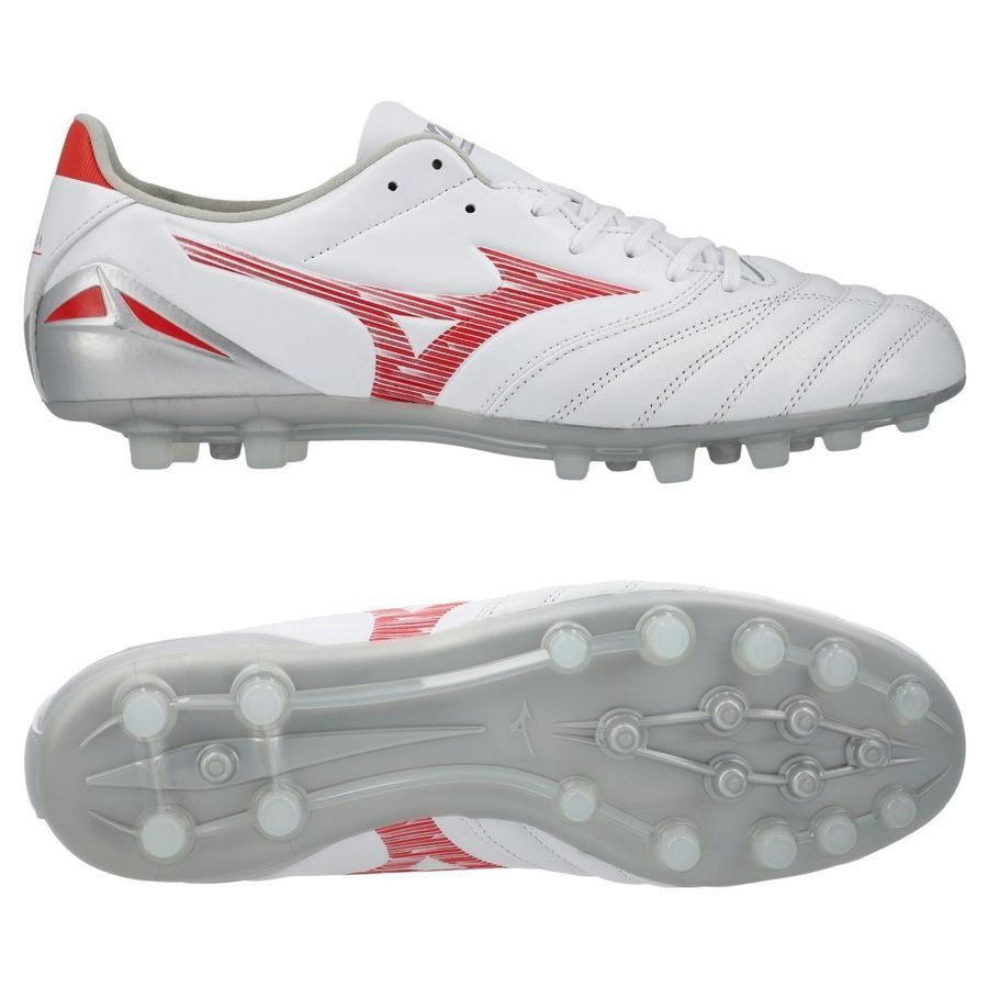 Mizuno Morelia Neo IV Pro AG Charge - Blanc/Radiant Red