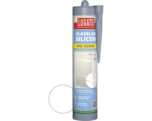 Lugato kristalhelder siliconenachtig rubber transparant 310 ml