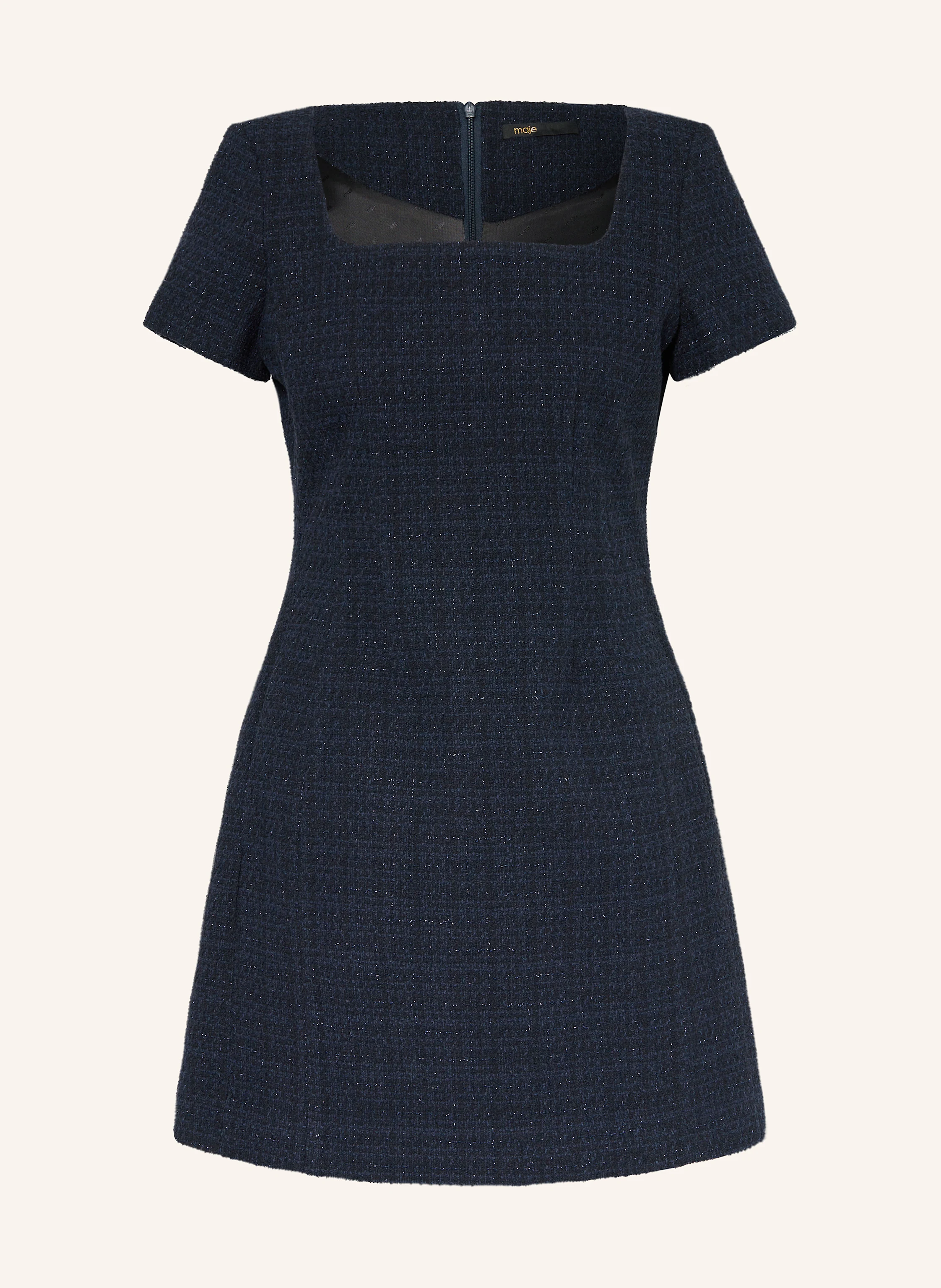 maje Bouclé-Kleid mit Glitzergarn
