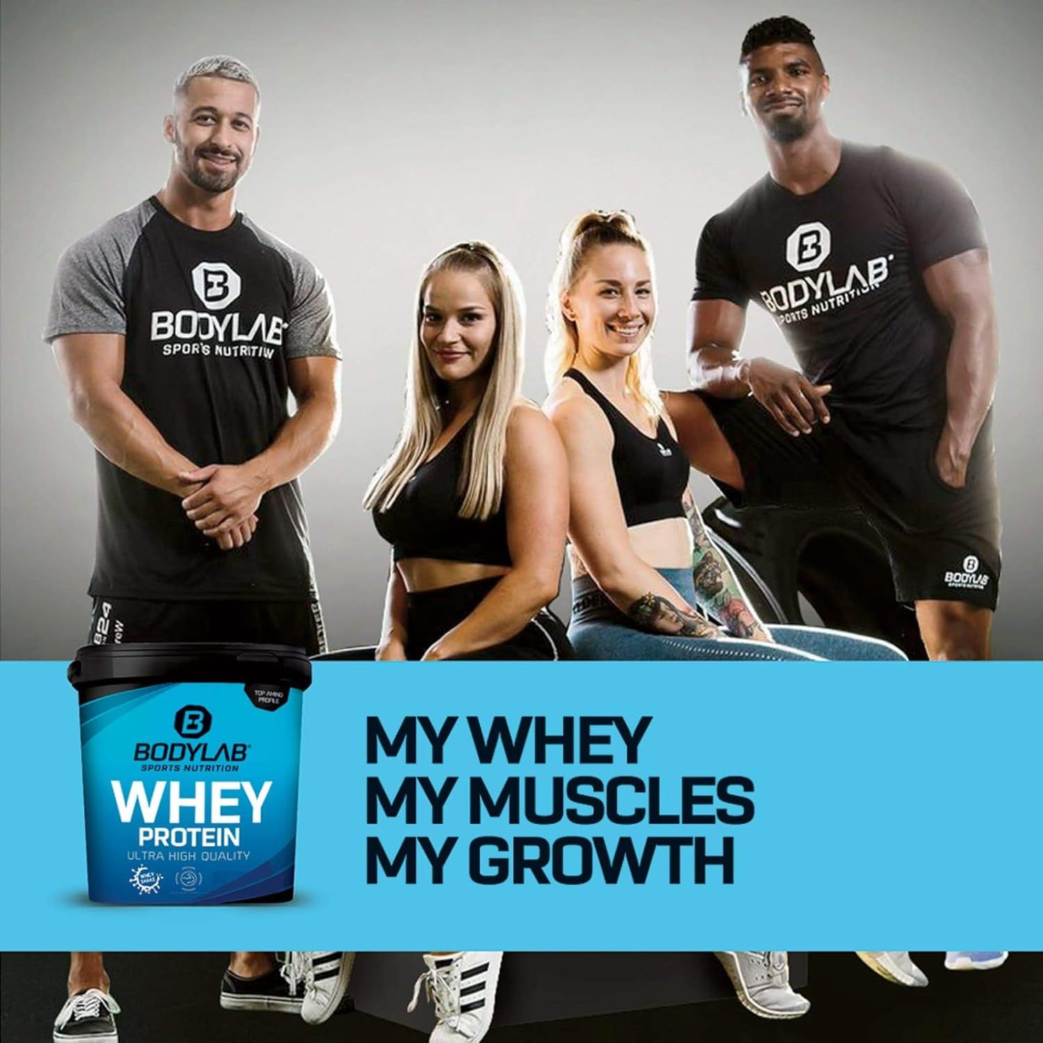 Bodylab24 Whey Protein Pulver, Fruchtmix