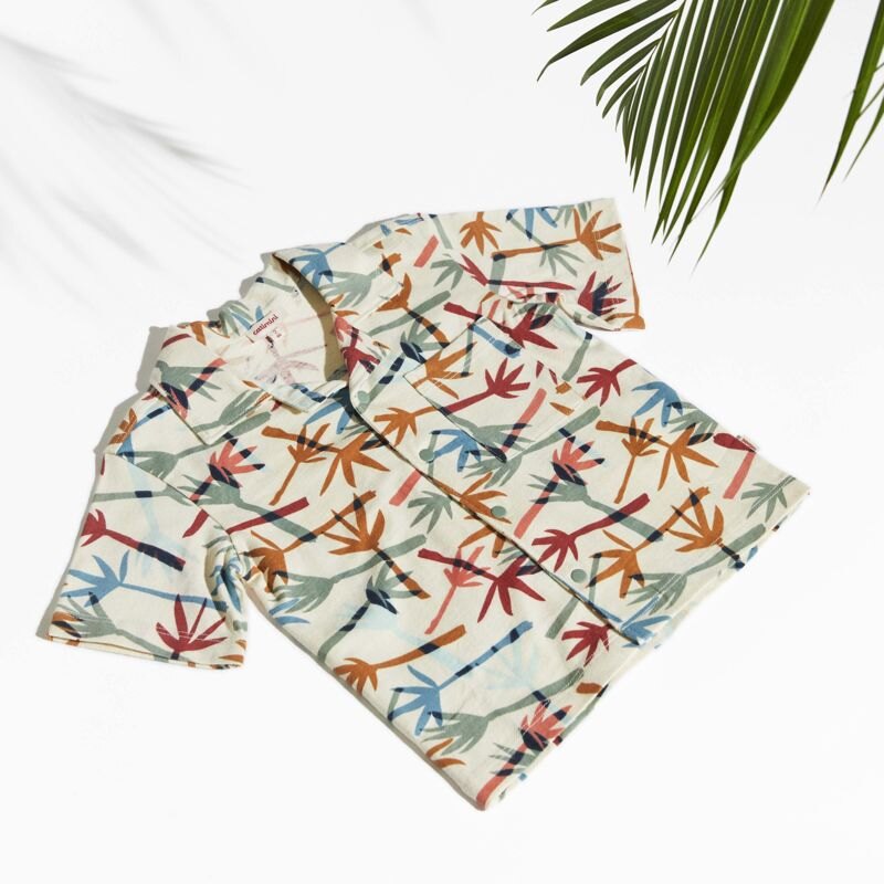 Chemise bébé garçon camo palmes jaune Catimini Jaune