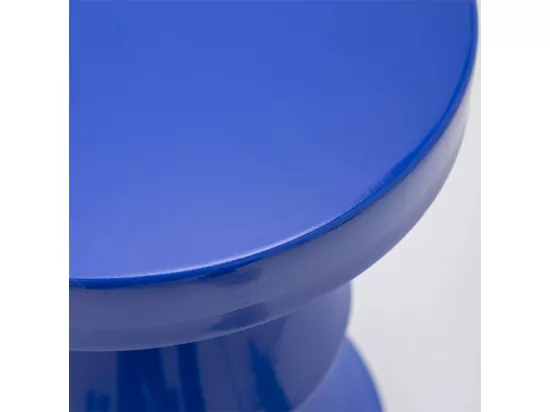 Tedd - Table d'appoint ronde en aluminium ø36cm - Bleu électrique