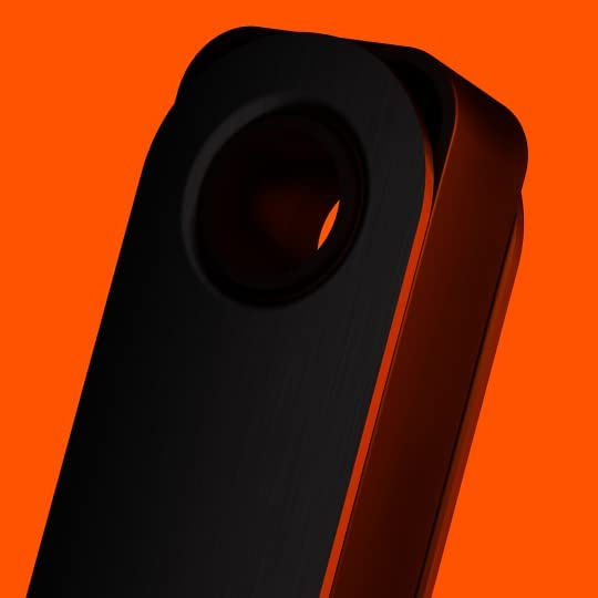 Nano S Plus Crypto Hardware Wallet Geldbörse Sicherheitschip Krypto-Währungen Bitcoin / Ethereum / NFT's - Retro Gaming (Orange/Violett)