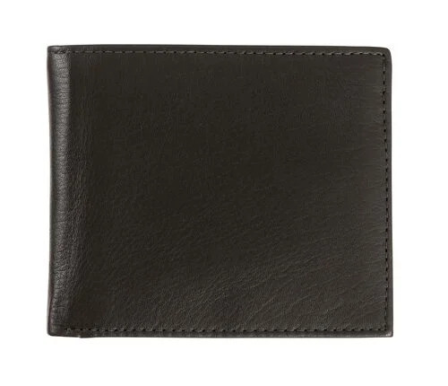 portefeuille en cuir noir avec blocage RFID