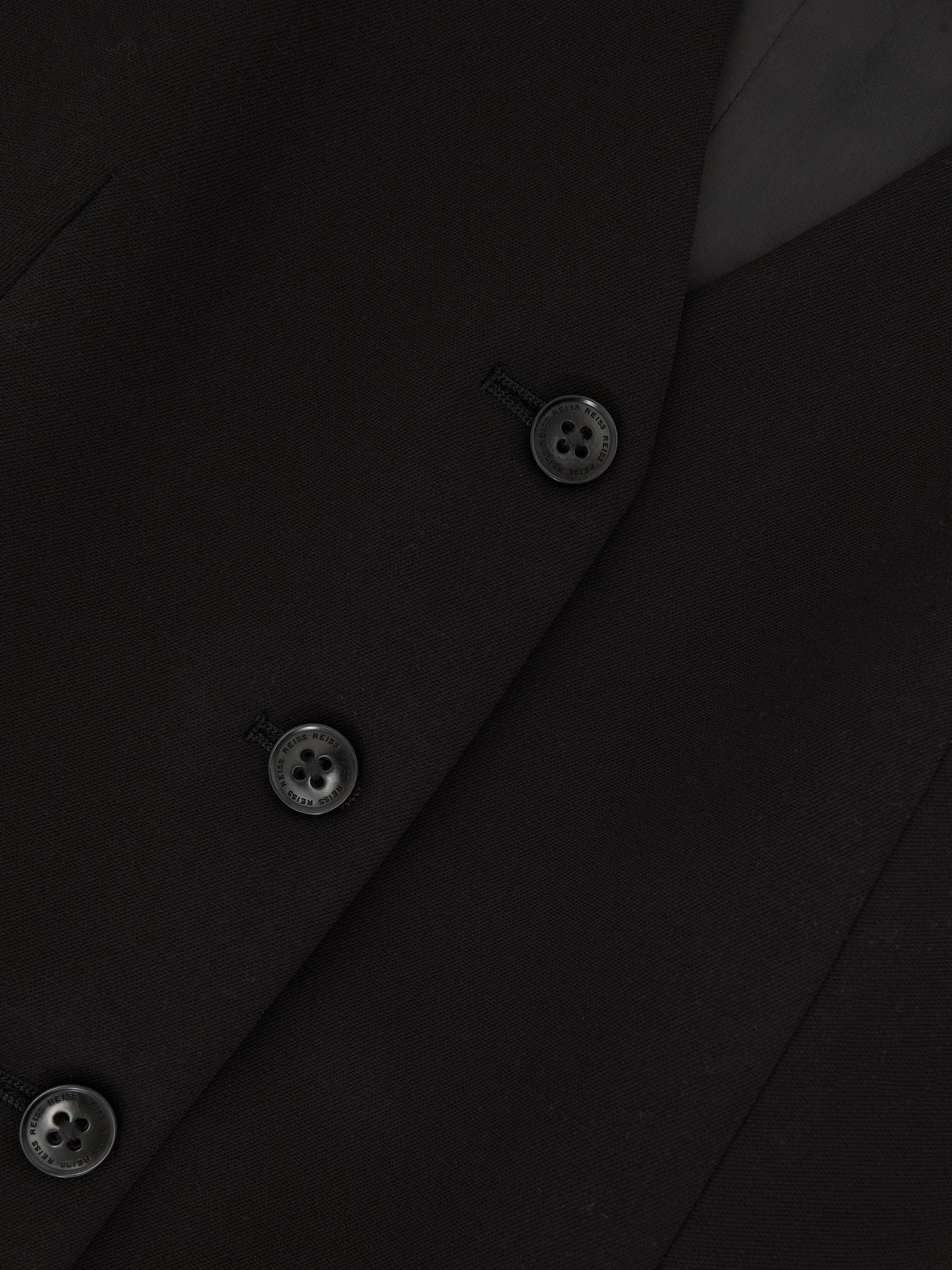 Zwart - Reiss Gabi Single-Breasted Twill Waistcoat