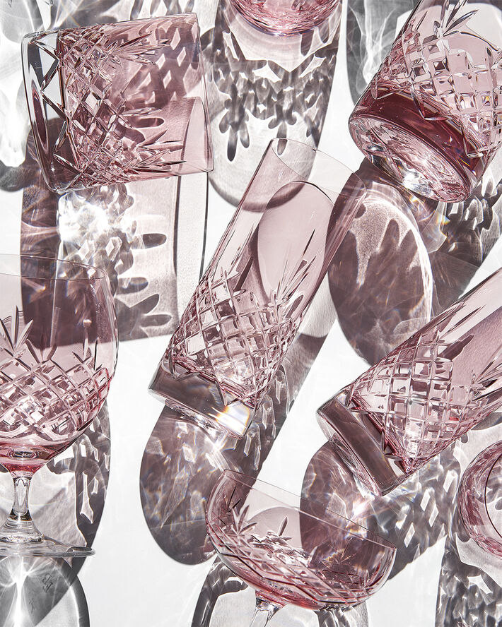 Frederik Bagger Crispy Topaz Lowball - 2 pcs. Lyserød & transparent