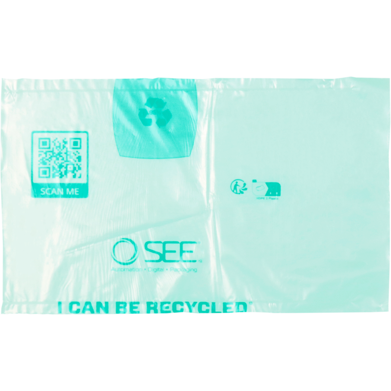 Vulmateriaal, gerecycled LDPE, 1280m, 200cm, transparant
