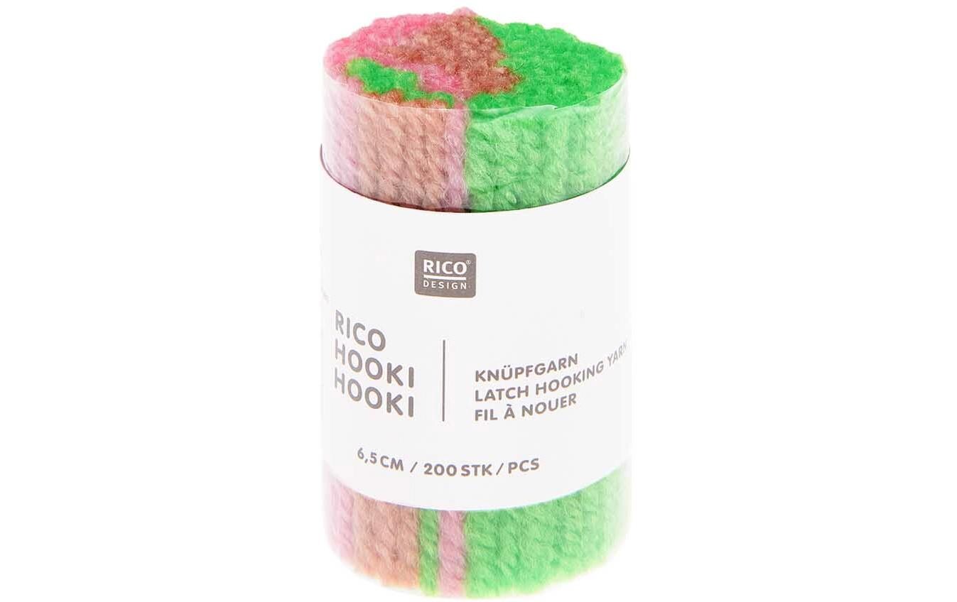 Hooki Knüpfgarn, marmoriert NeongrünKnüpfwolle, Knüpffaden in verschiedenen Längen und Farben