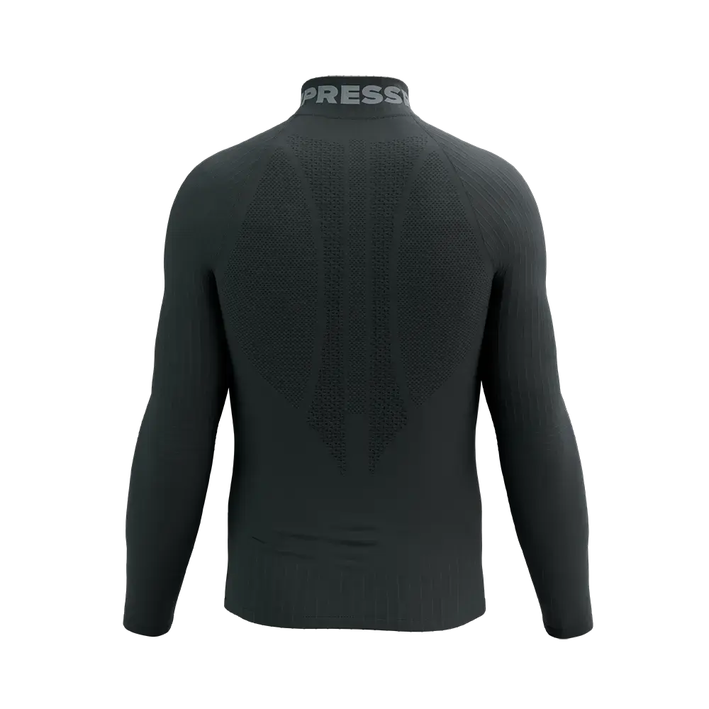 Compressport 3D Thermo Half Zip Thermoshirt Lange Mouwen Zwart