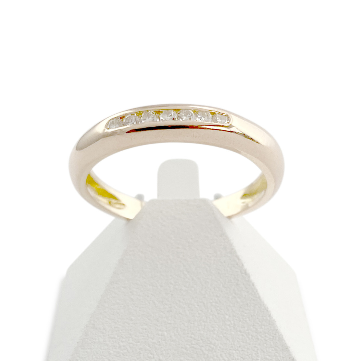 Bague d'occasion or 750 rose diamants