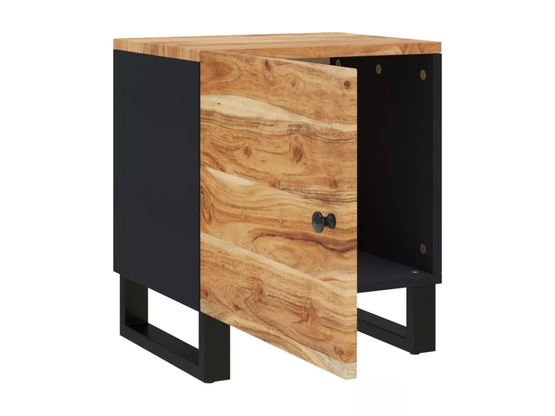 Tables de chevet 2 pièces 40x33x46 cm Bois d'acacia massif