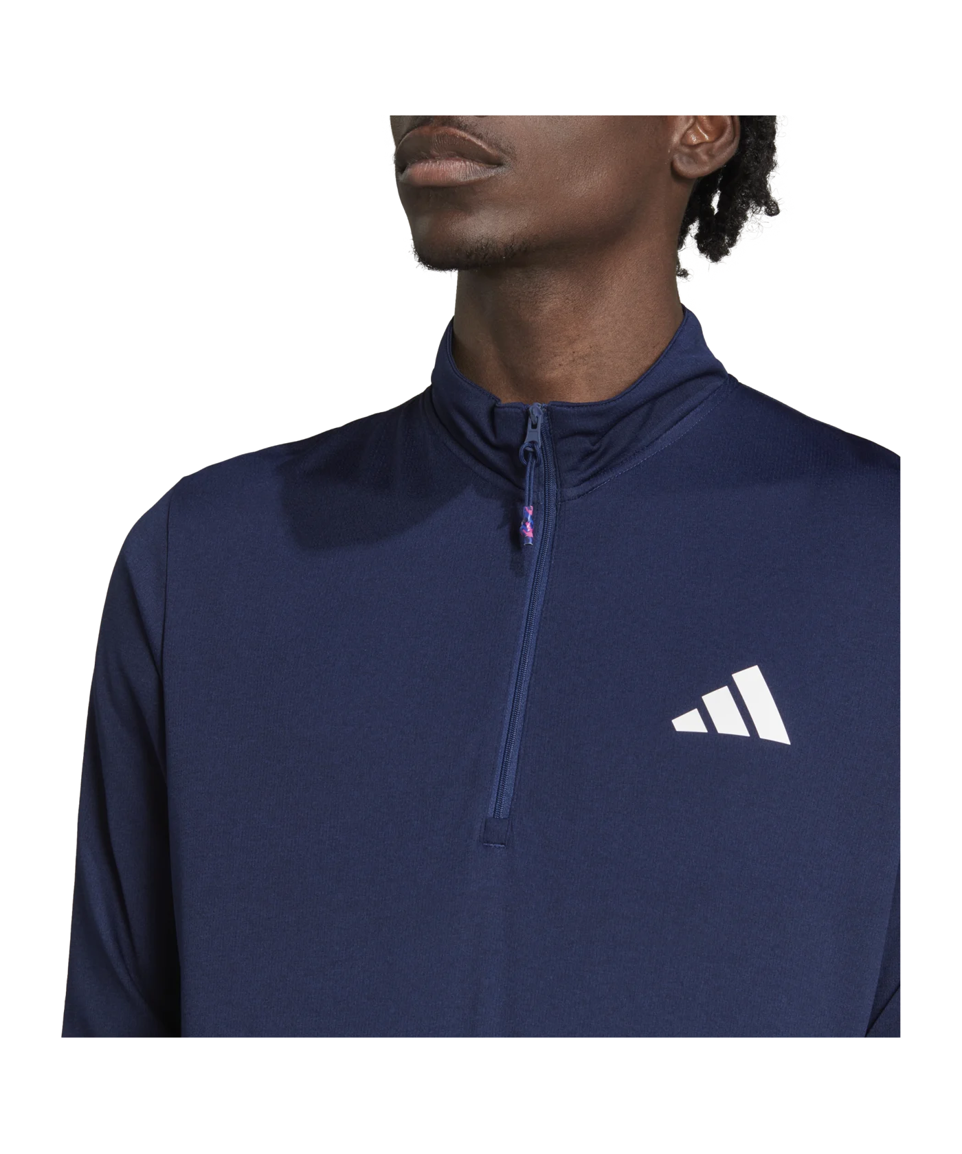 adidas Seasonal HalfZip Sweatshirt Blau Weiss